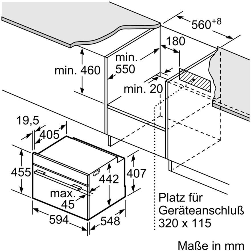 Bosch CBG675BS3 Serie 8, Einbau-Kompaktbackofen, 60 x 45 cm, Edelstahl