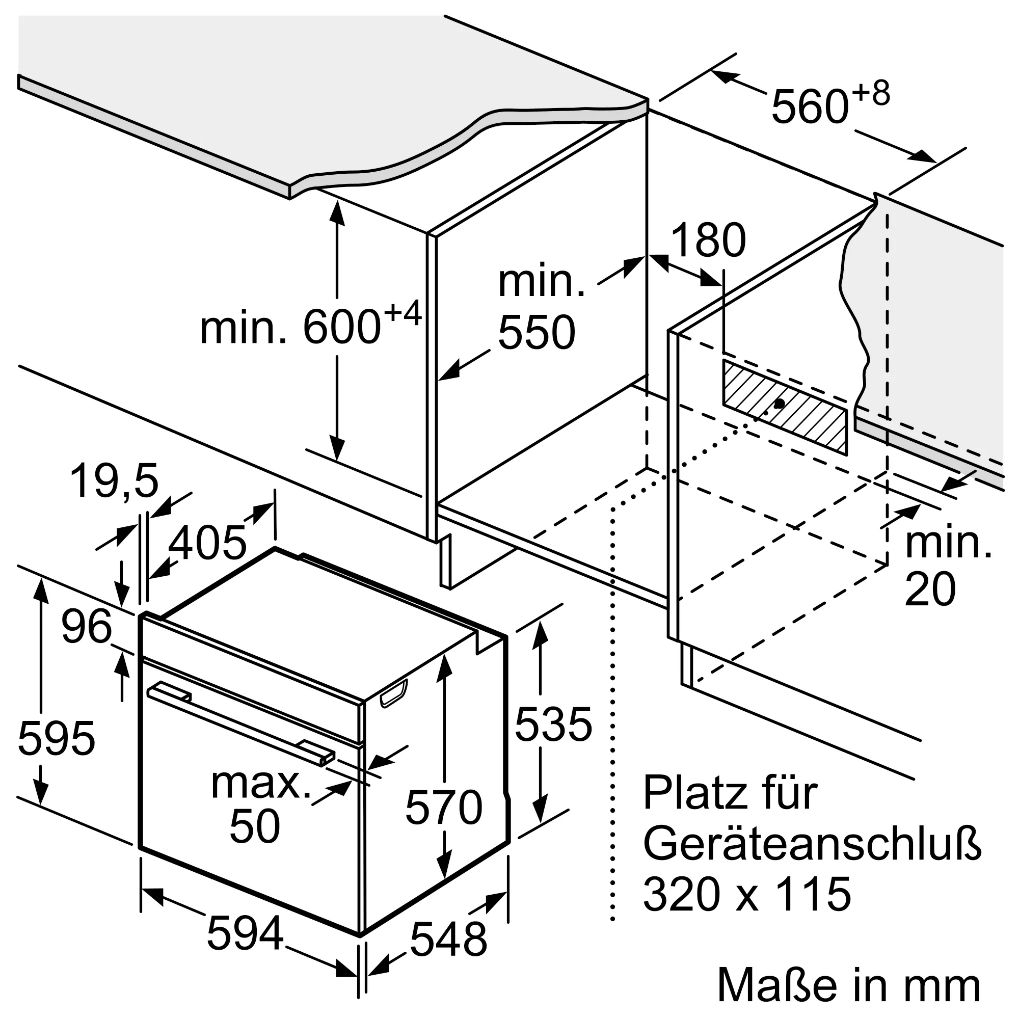 Bosch HBG5780S6 Serie 6, Einbau-Backofen, 60 x 60 cm, Edelstahl