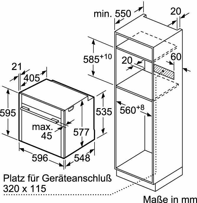 Neff BVT5662N (B56VT62N0) Backofen mit Dampfunterstützung, SLIDE&HIDE 60 cm EEK: A+
