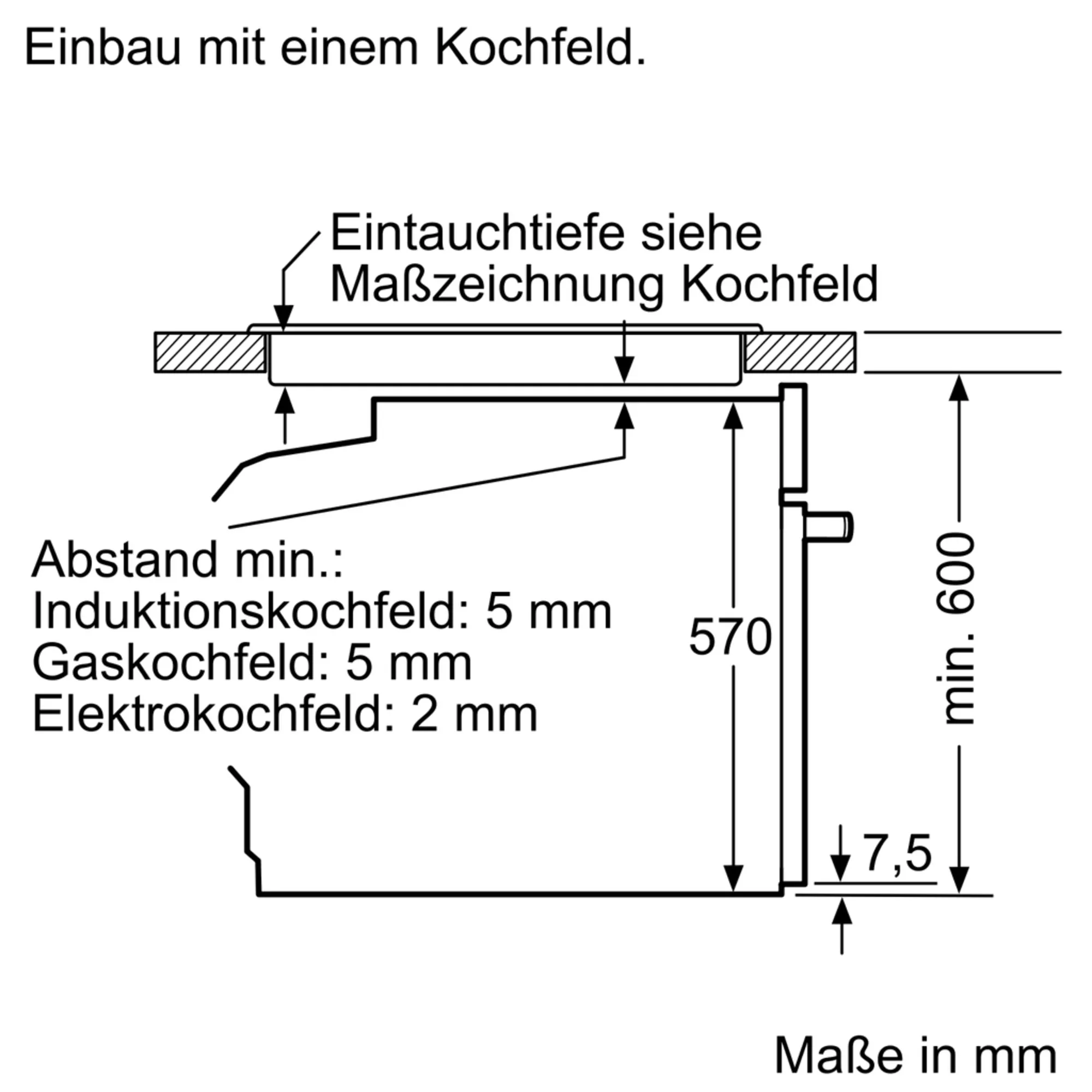 Bosch HBG5780S6 Serie 6, Einbau-Backofen, 60 x 60 cm, Edelstahl